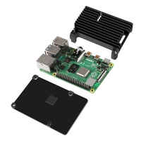 Dla Raspberry Pi 4 Model B aluminiowa obudowa, pasywne chłodzenie powłoka ochronna metalowa obudowa ze stopu aluminium dla Raspberry Pi 4 Mod 6